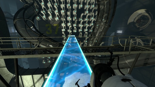 Portal 2 : In Testkammer 21 startet Wheatley einen Fluchtversuch.