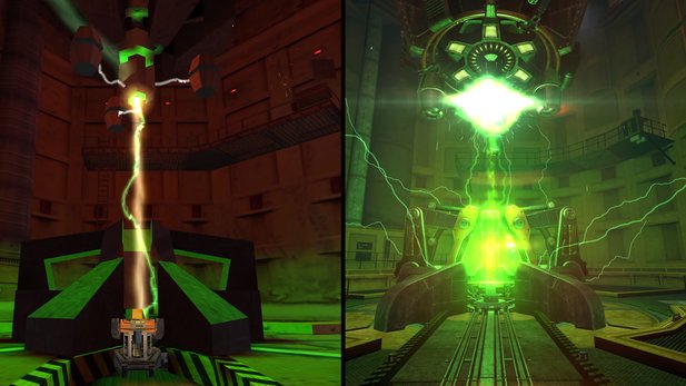 Thanks to new effects, the anti-mass spectrometer in Black Mesa finally looks what we had to imagine in Half-Life.
