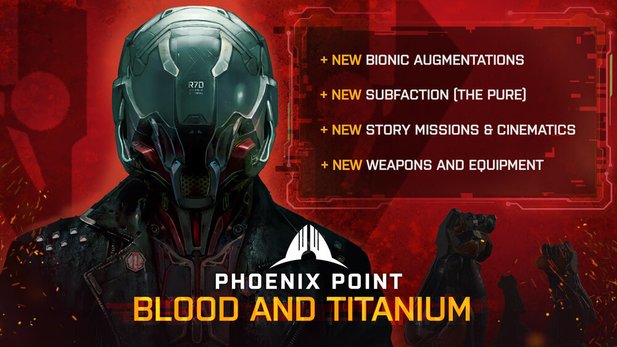 The contents of the DLC Blood and Titanium for Phoenix Point in the overview.