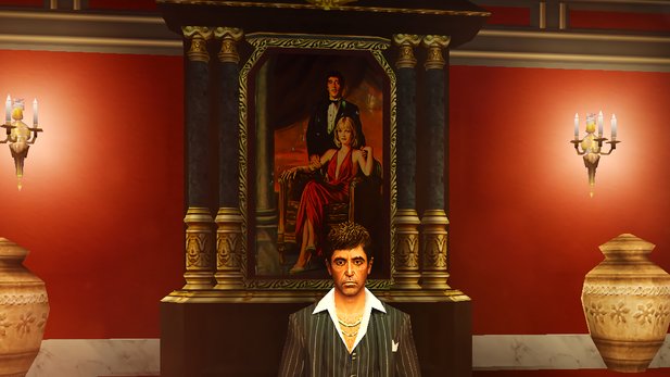 The remaster mod for Scarface is so far limited to Tony's Villa.