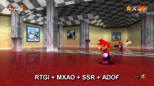 Did Mario think of jumping into a world with ray tracing effects? (Image source: Youtube / Unreal)